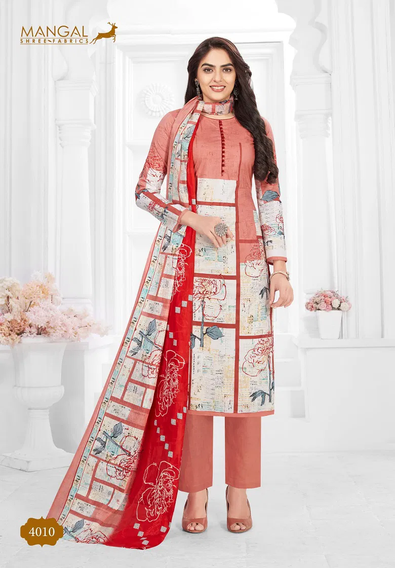 Mangal Shree Pashmina 4 Cotton Printed Casual Daily Wear Dress Material Collection